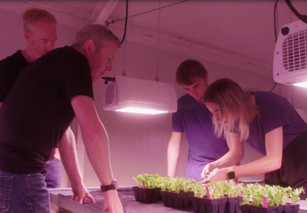 Jason Wargent (left) with some of the BioLumic team